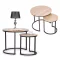 Set masă de cafea cu cadru metalic 2 buc