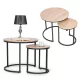 Set masă de cafea cu cadru metalic 2 buc