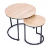 Set masă de cafea cu cadru metalic 2 buc