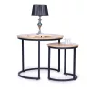 Set masă de cafea cu cadru metalic 2 buc