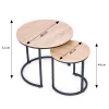 Set masă de cafea cu cadru metalic 2 buc