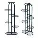Suport metalic modern pentru flori 6 niveluri, negru
