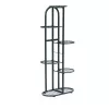 Suport metalic modern pentru flori 6 niveluri, negru