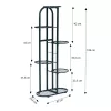 Suport metalic modern pentru flori 6 niveluri, negru