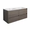 Mobilier de baie Porto 120 inferior cu lavoar in culoarea ulmului rauna