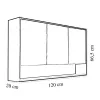 Mobilier complet de baie Porto 120 alb