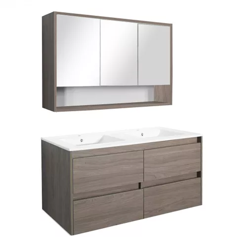 Mobilier complet de baie Porto 120 in culoarea ulmului Rauna
