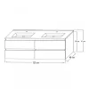 Mobilier complet de baie Porto 120 in culoarea stejarului Sonoma