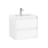 Mobilier de baie Porto 60 inferior cu lavoar alb