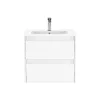 Mobilier de baie Porto 60 inferior cu lavoar alb