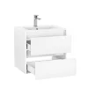 Mobilier de baie Porto 60 inferior cu lavoar alb