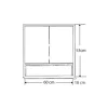 Mobilier complet de baie Porto 60 in culoarea stejarului rustic antracit
