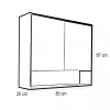 Mobilier complet de baie Porto 80 in culoarea stejarului rustic antracit