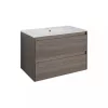 Mobilier de baie inferior Porto 80 cu lavoar in culoarea ulmului rauna