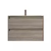 Mobilier de baie inferior Porto 80 cu lavoar in culoarea ulmului rauna