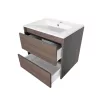 Mobilier de baie inferior Porto 80 cu lavoar in culoarea ulmului rauna