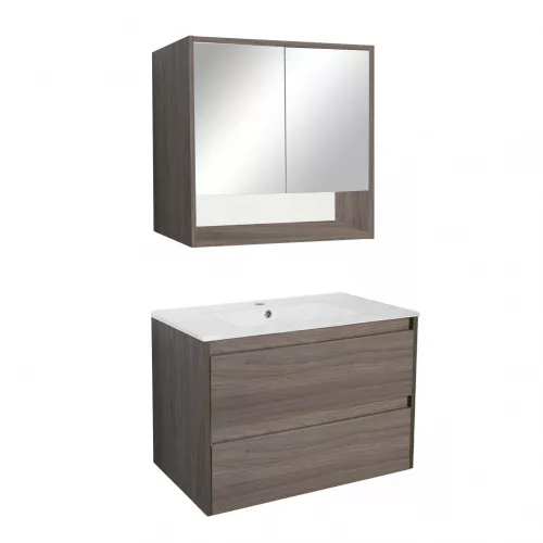 Mobilier complet de baie Porto 80 in culoarea ulmului Rauna
