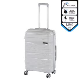 Valiza medie Travelux Voyager cu hardtop 42x65x24 cm gri