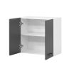Praktik 60 unitate de perete cu 2 uși, alb-antracit