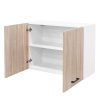 Practică 80 dulap superior 2 uși, stejar alb-sonoma