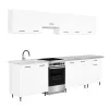 Unitate de bucătărie Primo 280 alb cu blat de lucru cromix