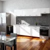 Unitate de bucătărie Primo 280 alb cu blat de lucru cromix