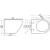 Set rezervor WC montat pe perete Roya Delos WH 21W