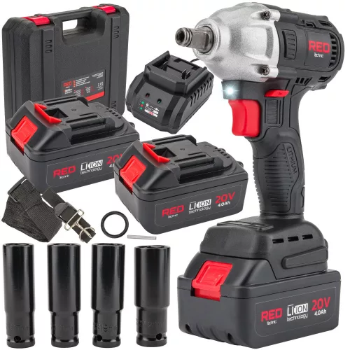 surubelnita cu impact RED TECHNIC RTAKU0026 20V 4Ah 380Nm