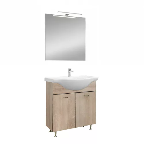 Mobilier complet de baie Ruben Prime 75, stejar Sonoma