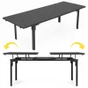 Masă de grădină extensibilă 180-240 cm pentru 12 persoane, gri