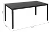 Masă de grădină cu 6 locuri 156x78 cm polywood negru