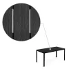 Masă de grădină cu 6 locuri 156x78 cm polywood negru