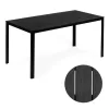 Masă de grădină cu 6 locuri 156x78 cm polywood negru