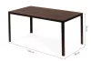 Masă de grădină cu 6 locuri 156x78 cm polywood maro