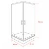 Cabina de dus patrata Spirit BAMBOO 80x80, cu cadita de dus acrilica armata