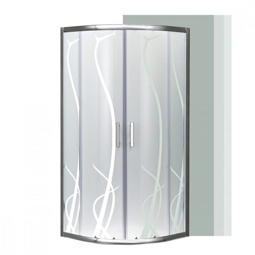 Cabina de dus curbata Spirit BAMBOO 80x80x180cm, fara cadita de dus