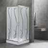 Cabina de dus patrata Spirit BAMBOO 90x90, cu cadita de dus acrilica armata