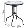 Masă de grădină rotundă de 60 cm
