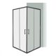 Cabina de dus patrata Spirit Clear 80x80 cm, fara cadita de dus, neagra