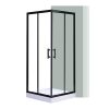 Cabina de dus patrata Spirit Clear 80x80 cm cu cadita de dus, neagra