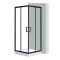 Cabina de dus patrata Spirit Clear 80x80 cm cu cadita de dus, neagra