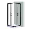 Cabina de dus patrata Spirit Clear 80x80 cm cu cadita de dus, neagra