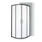 Cabina de dus curbata Spirit Clear 80x80x180 cm fara cadita de dus neagra