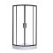 Cabina de dus curbata Spirit Clear 80x80x194 cm cu cadita de dus neagra