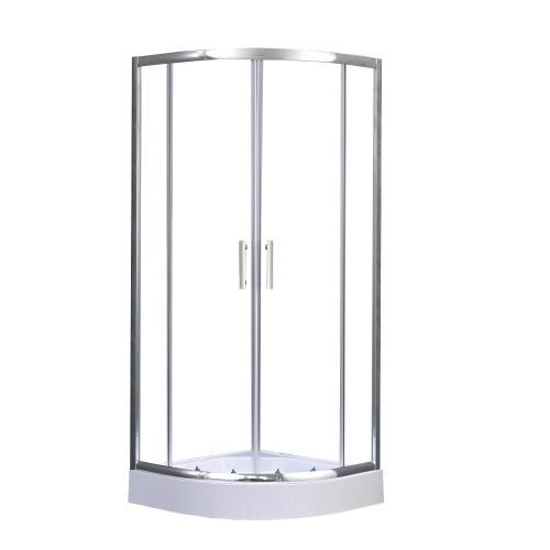 Cabina de dus curbata Spirit Clear 80x80x194 cm cu cadita de dus