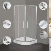 Cabina de dus curbata Spirit Clear 80x80x194 cm cu cadita de dus