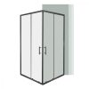 Cabina de dus patrata Spirit Clear 90x90x180 cm, fara cadita de dus, neagra