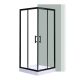 Cabina de dus patrata Spirit Clear 90x90x194 cm cu cadita de dus, neagra