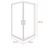 Cabina de dus patrata Spirit Clear 90x90x180 cm, fara cadita de dus, neagra