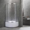 Spirit Deep 80x80 cm cabină de duș curbată cu tavă de duș